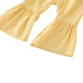 thumbnail image 3 of 2022 2Pcs Little Girls Outfit  Sweet Style Lace Splicing Sleeveless Hanging Neck Tops + Solid Color Long Bell-bottomed Pants Set, 3 of 7