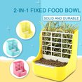 thumbnail image 3 of Rabbit Food Bowl,Guinea Pig Food Bowl,2 in 1 Hanging Automatic Rabbit Feeder Dispenser, Hay Feeder, 3 of 5