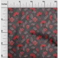 thumbnail image 2 of oneOone Tissu Jersey Coton Rouge Floral Rétro pour Couture Tissu Imprimé au Mètre 58 Pouces de Large, 2 of 5