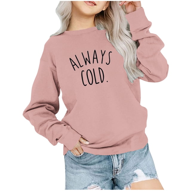 Offres de Hauts pour Bébés Filles Chandail à Col Rond Surdimensionné pour Filles Mode pour Enfants Chandail à Manches Longues à Enfiler Hauts 1-12 Ans Chandail en Molleton pour Filles Rouge-1 9-10T