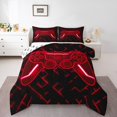 thumbnail image 1 of Erosebridal Red Gamepad Bedding Twin Comforter Set, Gradient Geometry Down Comforter, Gaming Sports Decor, Breathable 2pcs, 1 of 7