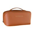 thumbnail image 3 of Trousse de Maquillage Oreiller Haut Portable Grande Capacité Sac de Rangement en Cuir Jaune, 3 of 4
