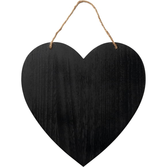 Plaid Unpainted Chalkboard Heart Plaque, 11.9” x 12”