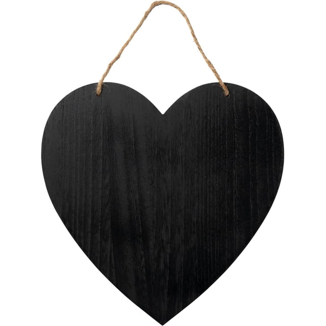 Plaid Unfinished Wood Chalkboard Heart Plaque, 11.9” x 12”