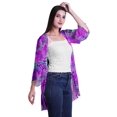 thumbnail image 3 of Moomaya Viscose Georgette Printed Short Shrug Long Sleeves Cardigans For Women, 3 of 5