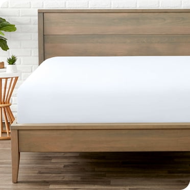 Bare Home 1800 Collection Drap-Housse de Luxe, Ultra Doux, Poche Profonde, Grand Lit, Blanc