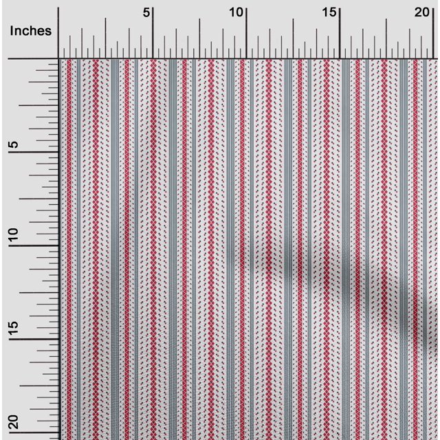 oneOone Cotton Cambric Fabric Stripe|Diamond & Triangle Geometric Print Sewing Fabric BTY 56 Inch Wide