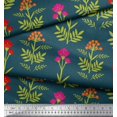 thumbnail image 3 of Soimoi Silk Fabric Leaves & Floral Artistic Print Sewing Fabric Yard 42 Inch Wide, 3 of 5