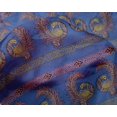 thumbnail image 4 of oneOone Silk Tabby Fabric Peacock Block Print Sewing Fabric BTY 42 Inch Wide, 4 of 4