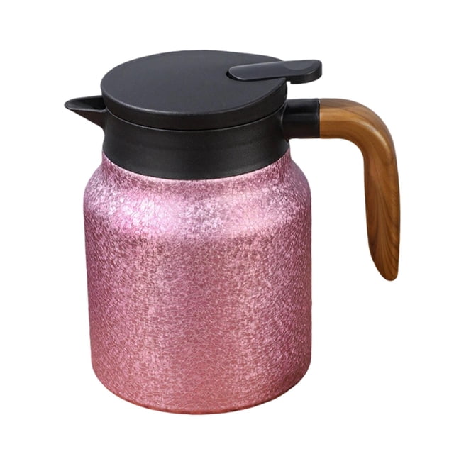 Elodie Stainless Steel Thermal Carafe Insulation Teapot Hot Water Dispenser Easy to Use pink