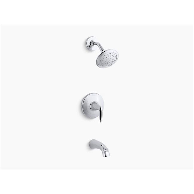 Kohler K-TS45104-4-CP Alteo Rite-Temperature Bath & Shower Trim with Lever Handle & 2.5GPM Showerhead - Polished Chrome