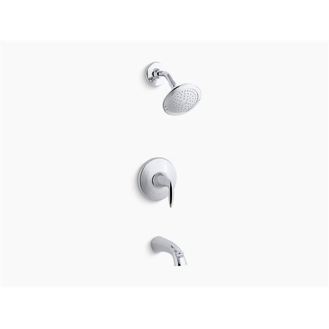 Kohler K-TS45104-4-CP Alteo Rite-Temperature Bath & Shower Trim with Lever Handle & 2.5GPM Showerhead - Polished Chrome