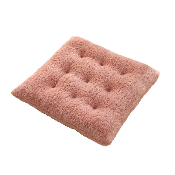 fheaev Solid Color Frosted Chair Cushion Dining Chair Cushion Office Student And Winter Seat Cushion Non Fading