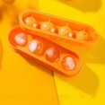 thumbnail image 4 of Oleegame 2PC Baby Popsicle Molds Flexible Ice Tray 4 Ice Molds For Freezer Easy Release Stackable Ice Trays For Cocktail 2PC Orange, 4 of 5