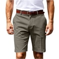 thumbnail image 1 of Enjoytime Casual Shorts for Men Fashion Classic Solid Color Loose Shorts with Pockets for Workout Running Army Green L, 1 of 5