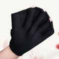thumbnail image 1 of WHAMVOX 1 Pair Hand Swimming Fins Pool Gloves for Increases Propulsion Black, 1 of 8