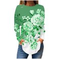 thumbnail image 2 of DPTALR Womens Round Neck Printing Fall Blouses Smocked Long Sleeve Shirts Tops, 2 of 5