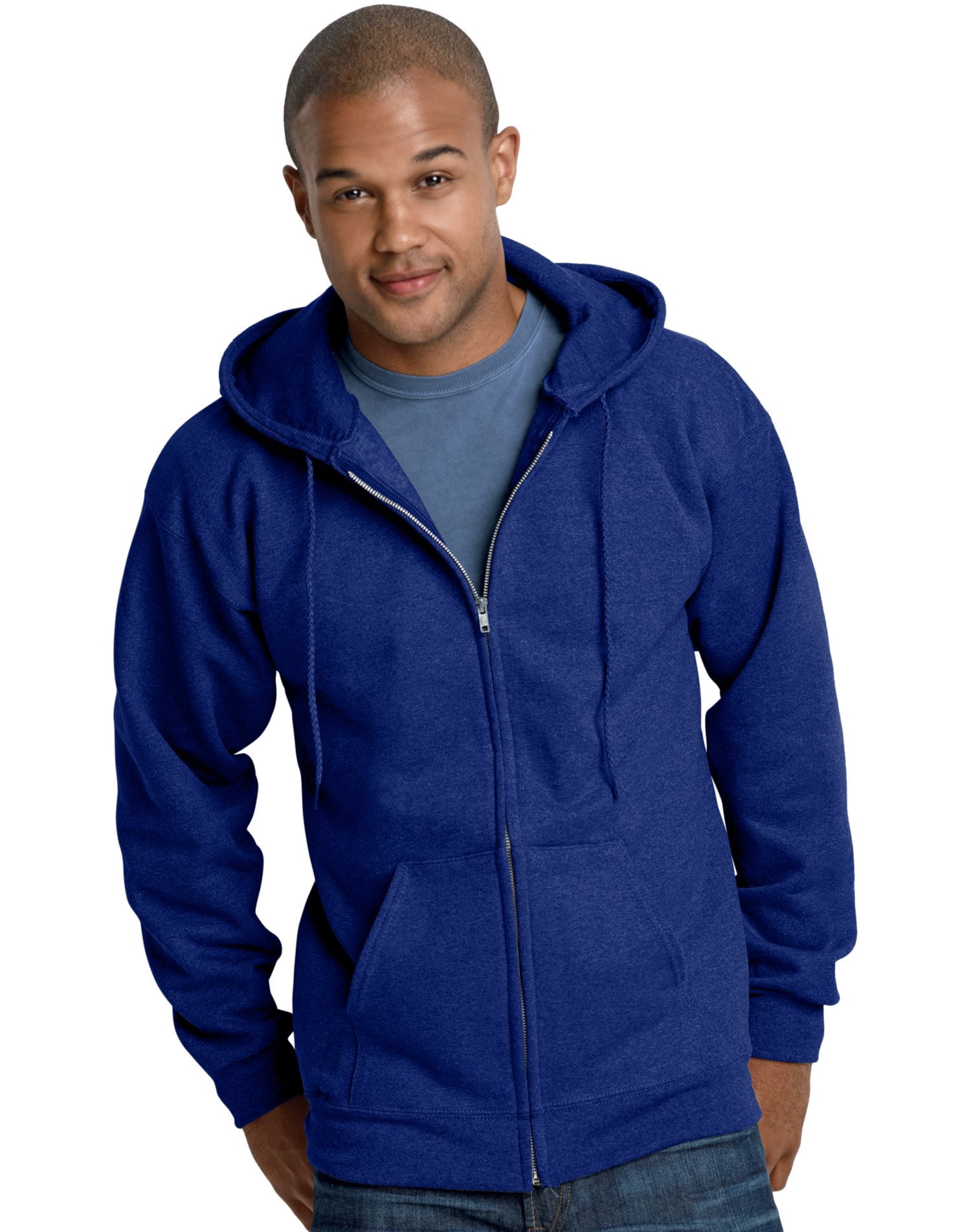 Hanes Ultimate Cotton Adult Fleece Full-Zip Hoodie , S, Deep Royal
