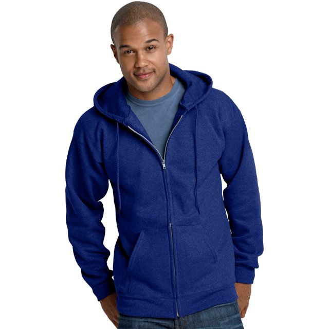 Hanes Ultimate Cotton Adult Fleece Full-Zip Hoodie , S, Deep Royal