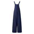 thumbnail image 4 of B91xZ Salopettes pour Femmes Combinaisons Amples Combinaisons avec Poches, Bleu P, 4 of 5