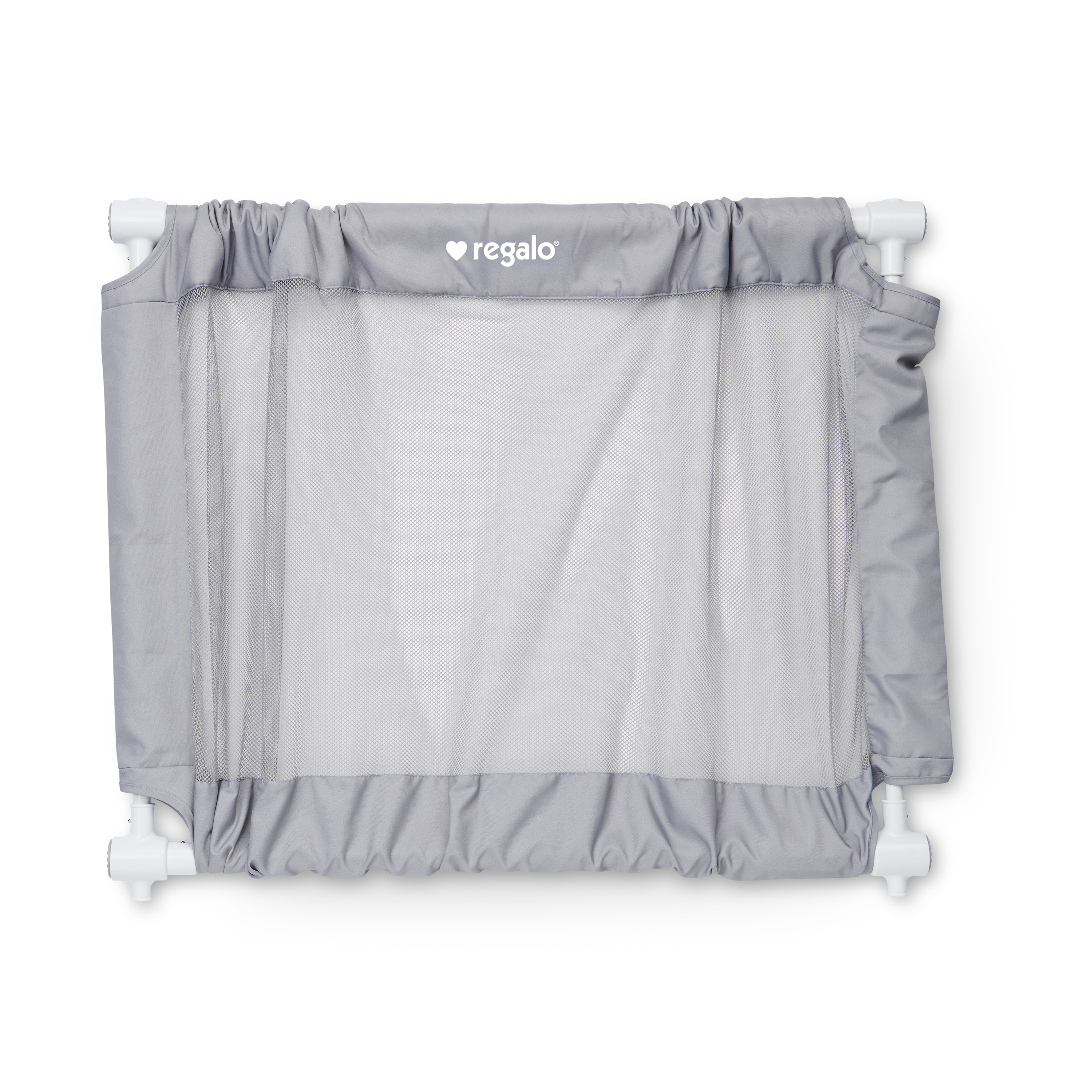 Regalo Barrière de Sécurité Bébé et Animaux Extensible 50" – Barrière Gris à Fixation Sans Perçage pour Portes ou Couloirs, Convient pour Ouvertures de 27,5 à 50 po