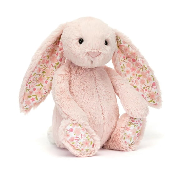 Jellycat Blossom Blush Bunny 'Cherry' Stuffed Animal, Small 7.1 inches | Pink Floral Rabbit Plush Toy | Cute Kids' Gift