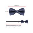 thumbnail image 4 of INSPIRE CHIC Men's Polka Dots Bow Ties Pre-Tied Bowknot for Wedding Business Navy Blue White, 4 of 5