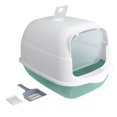 thumbnail image 4 of TISHITA Bac à Litière pour Chat avec Capuchon Fermé et Couvert Toilette pour Chat avec Porte Réutilisable Facile à Vert, 4 of 8