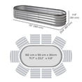 thumbnail image 3 of Outsunny 6 x 2 x 1 ft Galvanized Raised Garden Bed, Silver, 3 of 10