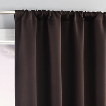 Sun Zero Laredo 2-Pack 100% Blackout Rod Pocket Window Curtains Panel Pair