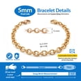 thumbnail image 3 of MedicEngraved Rose Gold Stainless Steel Custom Medical Alert Bracelet - 5mm Oval Link, 3 of 7