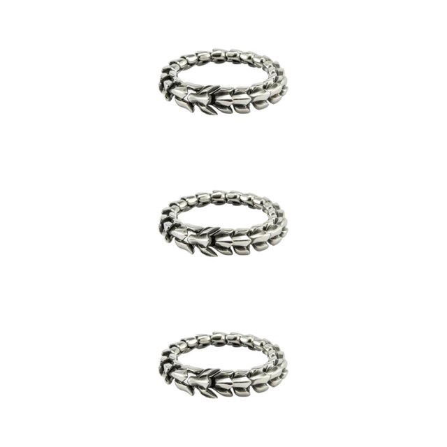 Thinsony Distinctive Gothic Punk Dragon Scale Bangle 48 inches Cool and Contemporary Steel 8.26 Inch 3Set
