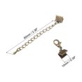 thumbnail image 2 of Unique Bargains 10Set Ribbon Crimp Clamp Ends Lobster Claw Clasps & Chain 8mm Bronze Tone for DIY, 2 of 7