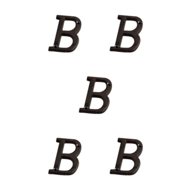 Youkk Iron Decoration Doorplate Durable And Rustproof Wide Application Not Easy To Fade Metal Metal Letters House Numbers B17--B 5Set