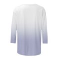 thumbnail image 5 of Hauts à Manches 3/4 pour Femmes Mode T-Shirt Imprimé Mi-Longueur Blouse Col Rond Hauts Décontractés T-Shirts pour Femmes Mode T-Shirts à Manches 3/4 pour Femmes, 5 of 5
