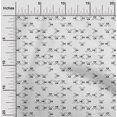 thumbnail image 2 of oneOone Velours Blanc Lignes Abstraites Robe Tissu Tissu Imprimé par la Cour 58 Pouces de Large, 2 of 4