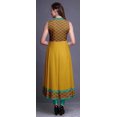thumbnail image 4 of Bimba Robe Ikat Anarkali Goldenrod2 pour Femmes, Kurti Imprimée Ethnique Indienne, Longue Kurta, Robe de Fête, XX-Grand, 4 of 6