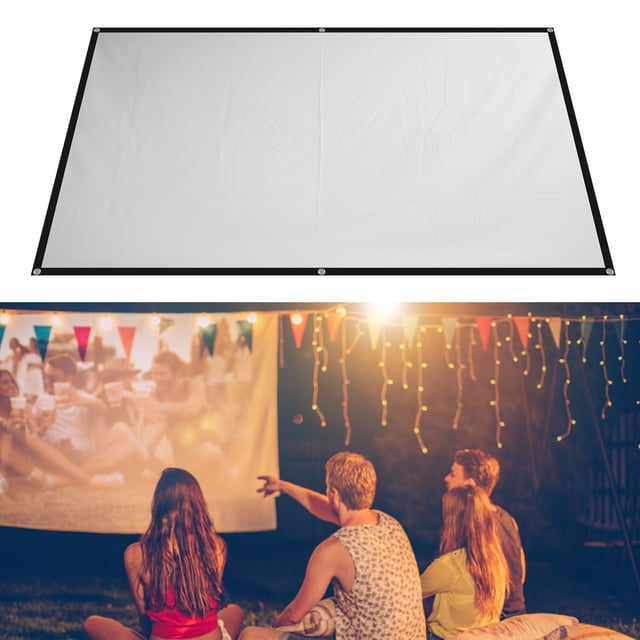 Portable Outdoor Projection Screen, 16:9 4K HD Movie Screen with Carry Bag, Foldable Anti Crease, for Indoor Outdoor Home Theater Film Night Party Camping