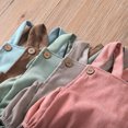 thumbnail image 4 of Mialoley Newborn Baby Corduroy Sleeveless Romper Solid Color Backless Jumpsuit, 4 of 9