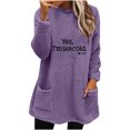 thumbnail image 1 of Birdeem Blouse à Manches Longues pour Femmes Col Rond et Hiver Ample avec Poche Imprimée Chaude, 1 of 1