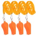 thumbnail image 1 of OULII 4pcs Great Sound Whistle with Lanyard Orange Plastic for Daily Exercise, 1 of 5