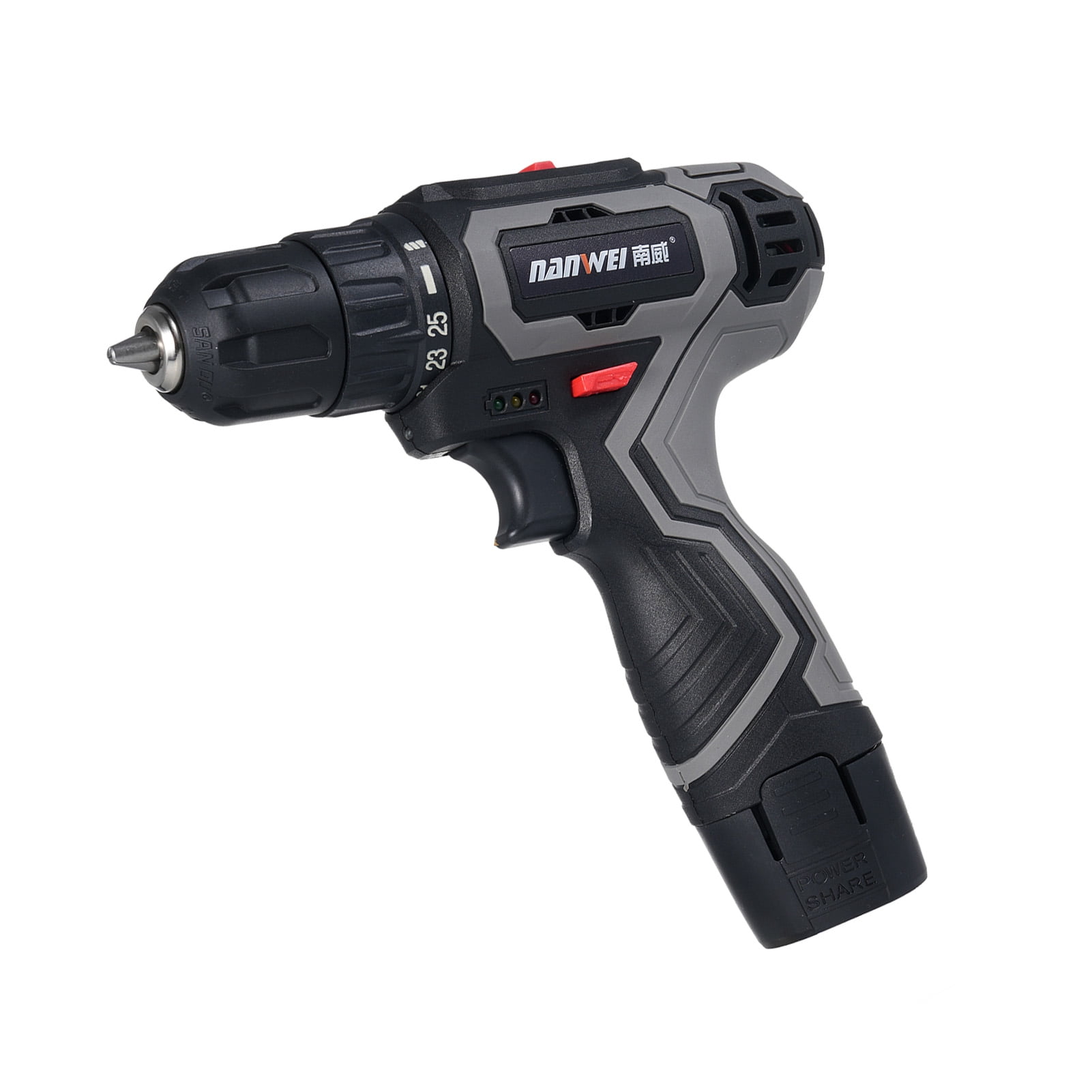 Cordless Drill Sets Electric Drill 25+1 Torque Setting for Home Reconstruction, DIY Handicrafts, Woodworking, Landscaping Work, Car Maintenance 2PCS 16.8V 1500mah Battery, US Plug