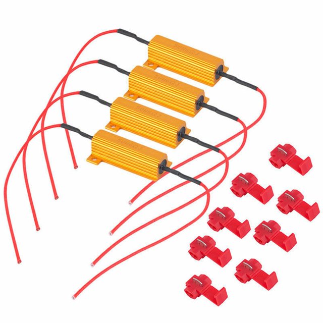 Améliorer la Sécurité 4 Pcs 50W 6 Ohms LED Flash Fixer Résistances de Charge pour Clignotants