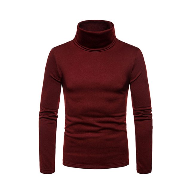 FOCUSNORM T-shirt à Manches Longues en Maille Homme Casual Party Pull