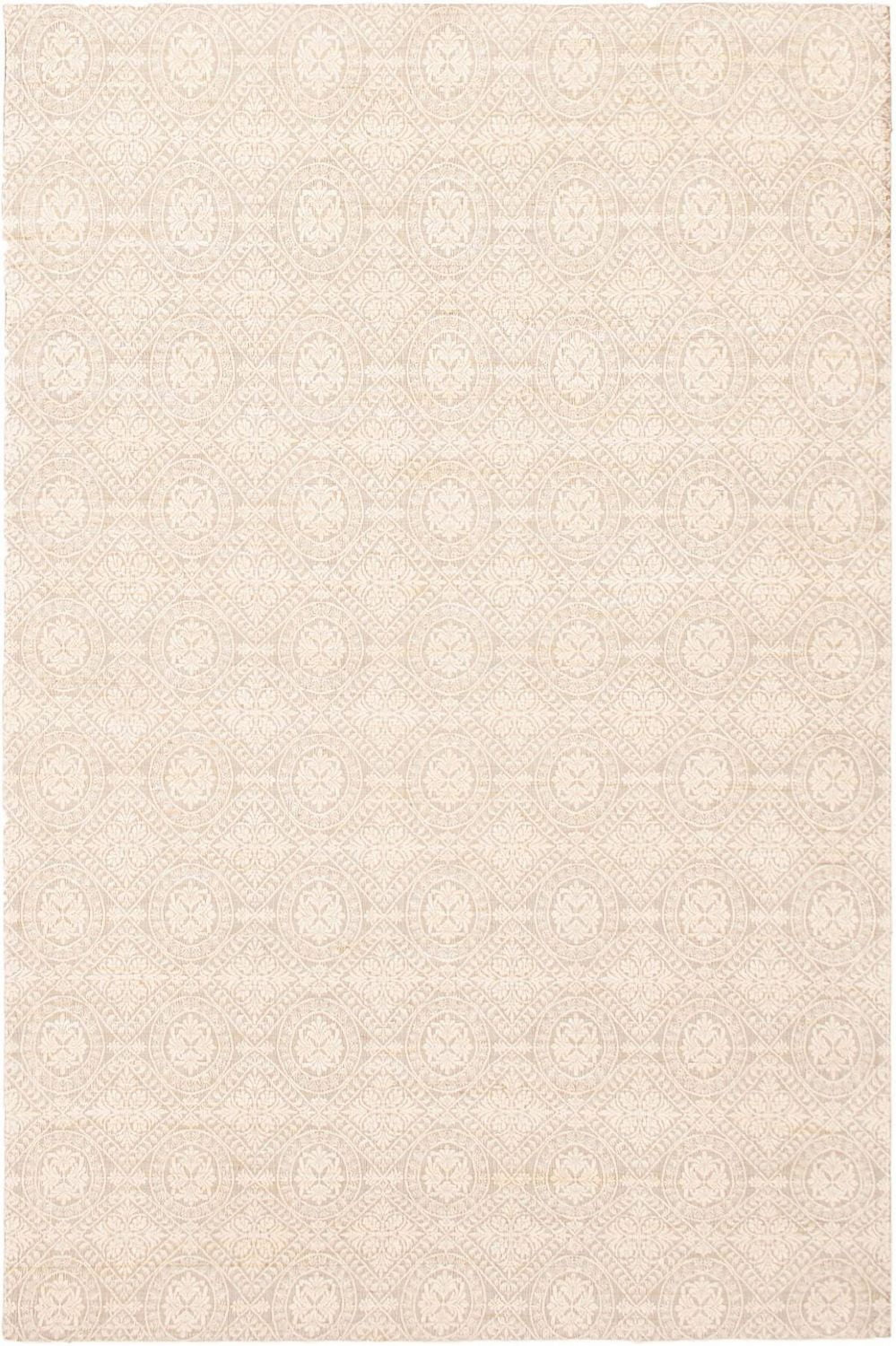 ECARPETGALLERY 4'4" x 6'7" Transitional Collage Handmade Area Rug for Living Room, Dining Room and Bedroom in Grey