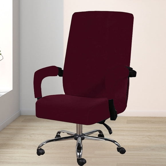 Ruiboury Soft And Comfortable Velvet Office Chair Cover For Home Easy To Install Grey XL