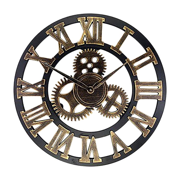 Gears Gears Gears,Vintage Steampunk Industrial Decor Gear Clock European Retro Clock