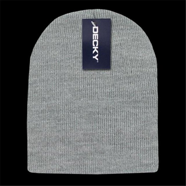 Decky 614-HGR Bonnets Courts en Acrylique, Gris Chiné