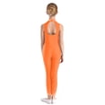 thumbnail image 2 of Venjoe Combinaison de Gymnastique Sans Manches pour Filles Enfants avec Strass Orange 10, 2 of 7