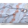 thumbnail image 3 of Soimoi Rayon Fabric Bird,Cage & Floral Artistic Print Sewing Fabric Yard 42 Inch Wide, 3 of 3